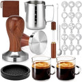 Mifoci 24 Pcs Espresso Accessories Kit Include 51mm Coffee Tamper, Coffee Stirrer, Frothing Pitcher, Latte Art Pen Stencils, Tamper Mat, Double Spouts Cups Shot Cups for Espresso Machine by Mifoci