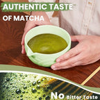 Matcha Whisk Set, Lotus Green Ceramic Matcha Set Includes Matcha Bowl, Matcha Whisk (Chasen) and Holder, Sifter, Bamboo Scoop & Spoon - 6 Pcs Matcha Kit for Matcha Lovers - Image 5
