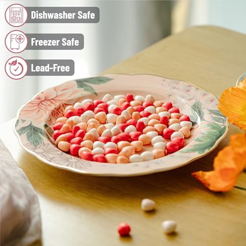 BTaT- Porcelain Floral Plates Set, 6 Pack, 8 Inch - Image 4
