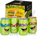 Dragon Glassware x Teenage Mutant Ninja Turtles Glass Cups, 16 oz Set of 4 by DragonGlassware