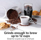 Hamilton Beach Fresh Grind Electric Coffee Grinder for Beans,Spices and More,Stainless Steel Blades,Removable Chamber,Makes up to 12 Cups,Black,(Pack of 2) - Image 3