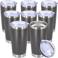 20oz Tumbler Stainless Steel Tumbler Coffee Tumbler with Lid Grey, 8P by AUWBON