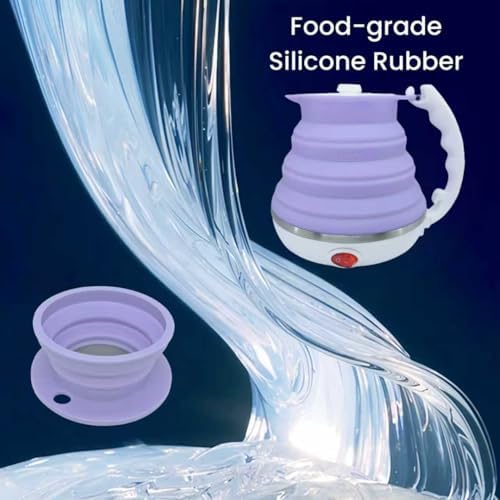 Travel Pour Over Coffee Maker Single Serve, Portabe Single Cup Pour Over Coffee Maker + Portable Kettle Electric, Collapsible Travel Electric Kettle (Purple) - Image 5