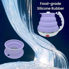 Travel Pour Over Coffee Maker Single Serve, Portabe Single Cup Pour Over Coffee Maker + Portable Kettle Electric, Collapsible Travel Electric Kettle (Purple) - Image 5