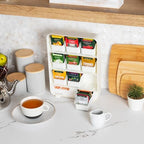 Mind Reader Tea Bag Organizer, Tea Station Organizer, Countertop Storage, Kitchen, Plastic, 10.25"L x 3.25"W x 13.75"H, White - Image 5