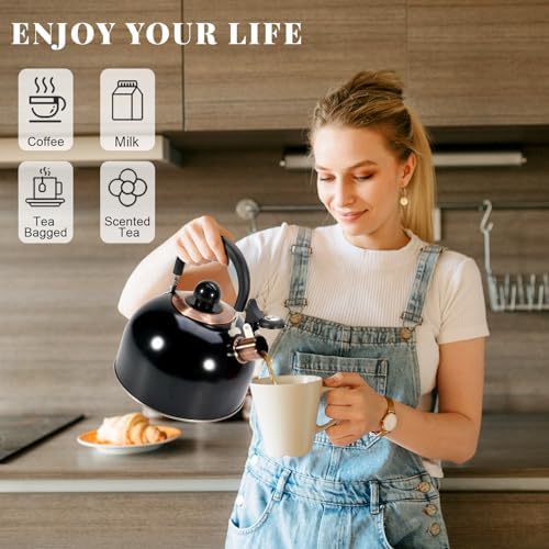 GGC Whistling Tea Kettle for Stove Top, 85OZ/2.6QT Stainless Steel Tea Pot - Image 6