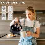 GGC Whistling Tea Kettle for Stove Top, 85OZ/2.6QT Stainless Steel Tea Pot - Image 6