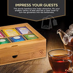 Personalized Tea Bag Organizer - Custom Engraved Bamboo Tea Box Organizer, 8-Compartment Tea Box with Magnetic Acrylic Lid, Mothers Day Gifts for Mom, Grandma Gift Wife Gift, Tea Lover Gift by Bambusi - Image 7