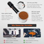 2026 New 51mm Bottomless Portafilter for Delonghi ECP3420/ECP3120/EC155/BCO430/EC260, 2 Ears, with Stainless Steel Double Shot Capacity Cup Filter Basket - Image 5
