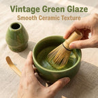 Premium Japanese Traditional Matcha Tea Set, Handmade Ceramic Bowl, Holder with Bamboo Whisk and Scoop for Starters,Complete 4-Piece Kit,Ceremonial Party Gifts for Birthday Anniversary - Image 4