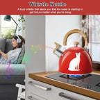 ARC 2-Quart Red Whistling Tea Kettle with Magic Color Changing Design - Image 5