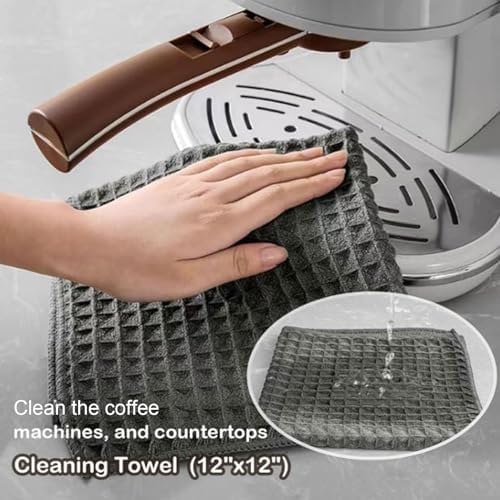 6Pcs Coffee Grinder Brush Set, Premium Wooden & Nylon Coffee Cleaning Brush with Air Blower & Wipe Cloth, Coffee Barista Brush Set for Coffee Machine Group Head - Image 4
