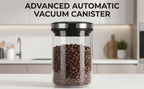 Haofy Automatic Vacuum Coffee Canister Rechargeable Glass Airtight Storage Container 2000mAh Lithium Battery LED Display Real Time Pressure Sensor for Coffee Beans Freshness - Image 2