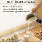 Automatic Soy Milk Maker With 2 Cups | Nut Milk Maker Tea Milk Machine Blender 32000rpm For Milk, Tea Store | Automatic Heat Preservation | Hot and Cold Double Use - Image 2