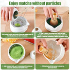 7-Piece Matcha Tea Set Kit with Whisk Chasen,Bowl Chawan,Scoop,Sifter,Holder & Towel-Complete Ceramic Set for Tea Lovers & Enthusiasts - Image 7