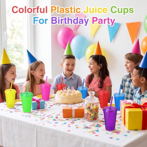 Honeydak 30 Pcs Reusable Plastic Tumbler with Lid&Straw,Glitters,Clear - Image 7