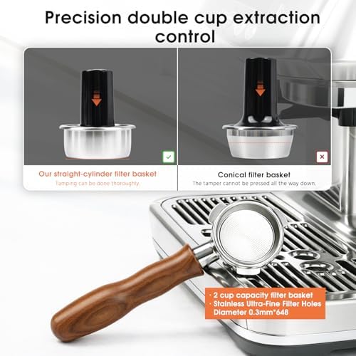 54mm Portafilter with Double Spout for Breville Barista Express BES870 - Image 4