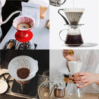 500 Pcs Wood Pulp Conical Filter Paper – Hand-Brewed Coffee Portable Drip Sheets for Households(White) - Image 5