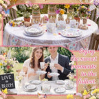 Pickmesh 252 Pcs Love in Bloom Tea Party Supplies for 36 Guests Wildflower Paper Disposable Dinnerware Flower Teacup with Handle and Saucers Set for Tea Party Decorations Birthday Baby Shower Wedding - Image 6