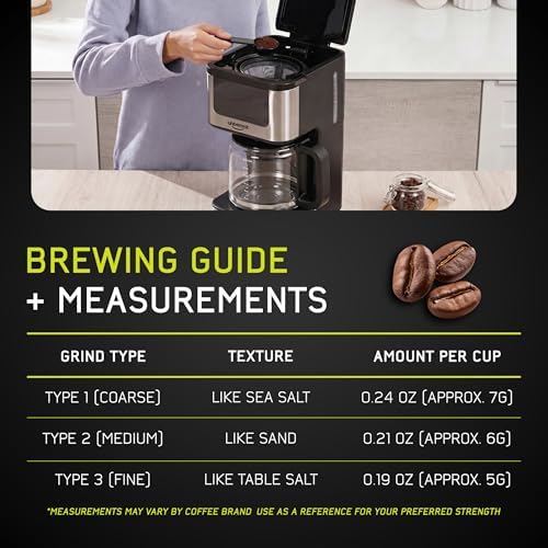 universal 14-Cup Programmable Drip Coffee Maker with 24-Hour Timer, Self-Cleaning System, Glass Carafe & Reusable Filter - Image 5