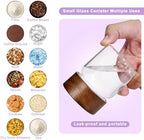 4 oz Glass Spice Mason Jars with Screw Wood Lid 8 pcs Airtight Small Glass Jars Seasoning Herb Containers Food Storage Canister for Sugar Coffee Bean Ground Pantry Cookies Salt (4oz(118ml)*8 pack) - Image 5