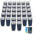 IEOVIEE 32 Pack 20oz Stainless Steel Insulated Bulk Tumblers with Lid&Straw by IEVOIEE