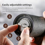 Manual Coffee Bean Grinder, Portable Hand Espresso Grinder with 6 Star CNC Stainless Steel Conical Burr,16 Internal Adjustable Setting and Double Bearing, Portable Carry Bag, 25g Capacity - Image 4