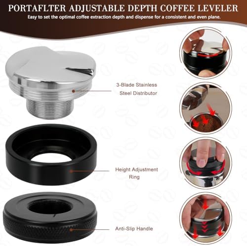 Y-Step 5 Pack Espresso Tamper Set 51mm with Espresso Tamping Station - Image 4