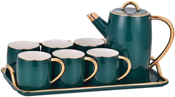 Water Pitcher Afternoon Tea Set Simple Home Hotel Cold Kettle Ceramic Coffee Cup and Saucer Set Water Jug by Unknown