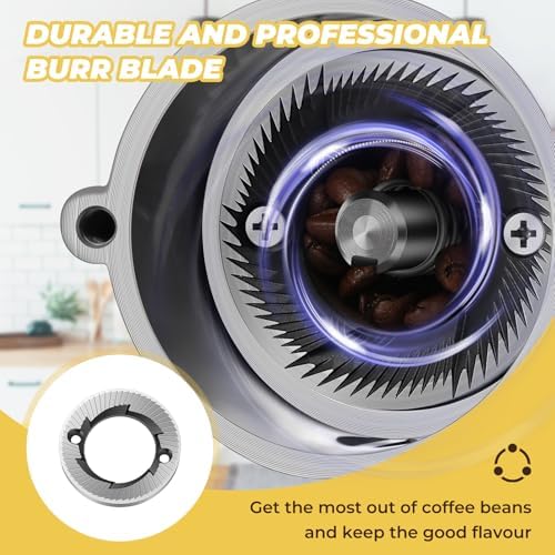 Electric Burr Coffee Grinder, Anti-Static 8 Grind Settings, Black - Image 3
