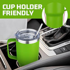 20 oz Tumbler with Handle Stainless Steel Insulated Coffee Mug Tumbler with Lid and Straw Double Wall Vacuum Insulated Coffee Mug Leak Proof Travel Mug Tumbler for Hot and Cold Drink (Mix Color-9) - Image 6