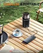 CEVING Hands-Free Blade Coffee Grinder, Cordless Coffee Mill with 5-30S Adjustable Grinding, Triple-Lock Safety & 1500mAh Rechargeable Battery with Removable Bowl, Portable for Camping, Travel, etc. - Image 6