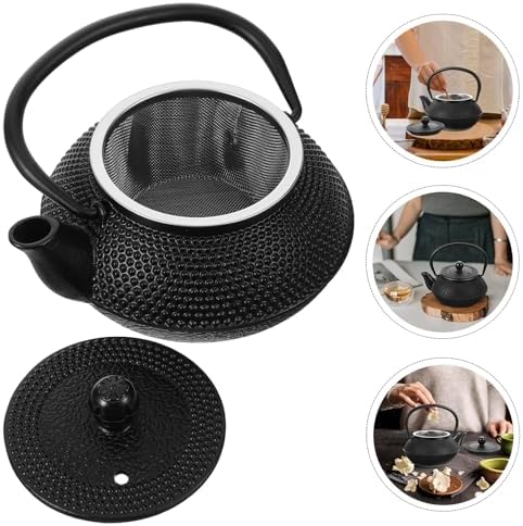 Vintage Cast Iron Small Teapot 0.3l Black Xmas for Tea Brewing - Image 7