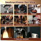 26 PCS Espresso Accessories Kit, 53mm Espresso Tools kit with espresso tamping station,Distributor,Tamper,WDT tool espresso,Dosing Funnel,Brush,Puck Screen,Coffee Stencils,Air blower ﻿ - Image 7