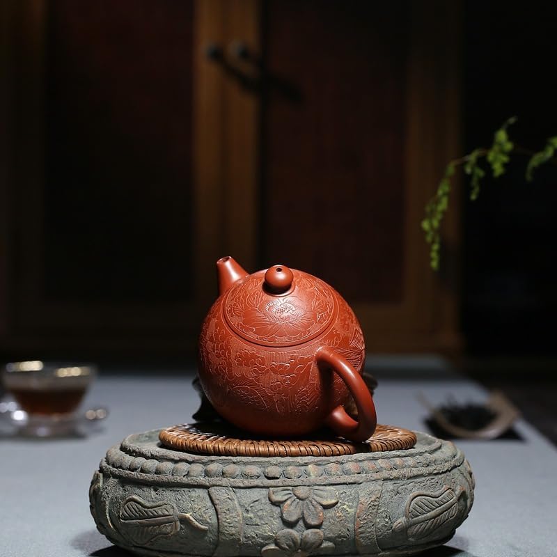 Tea Pots For Loose Tea Purple Clay Teapot, Office Teapot, Creative Retro Round Teapot, Suitable For Most Tea Leaves Tea Infuser Pot - Image 4