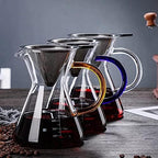 HASMI Coffee Kettle 600ML Coffee Kettle Pour Over Coffee Maker Drip Glass Coffee Pot with Filter Hand Percolator Coffee Tea Filter Container Coffee Maker (Color : Gold) - Image 7