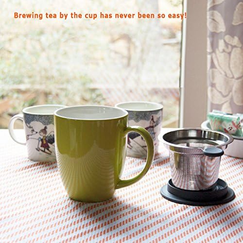 FORLIFE Uni Brew-in-Mug with Tea Infuser and Lid, 16-Ounce, Lime - Image 2