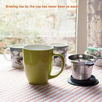 FORLIFE Uni Brew-in-Mug with Tea Infuser and Lid, 16-Ounce, Lime - Image 2