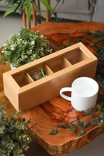 Acacia Wooden Tea Bag Organizers, Tea packet Storage Boxes, Tea Caddy for Tea Bags Chest, Teabag Holder Containers, Teabox Station Display, Organizador De Tes Caja Para Te, 8 Compartments - Image 5