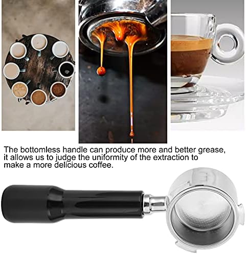 Bottomless Portafilter Coffee Machine Handle, Stainless Steel Filter Holder Basket Replacement Tool, Ergonomic Wooden Handle for Espresso Extraction, Barista Accessory for Home and (51mm/2.0in) - Image 6