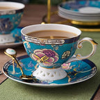 ACMLIFE Porcelain Tea Sets with 24K Gold, Vintage British English Afternoon Tea Sets for 6, Luxury Tea Sets for Women Party for Gifts Tea Sets for Adults Bone China - Image 4