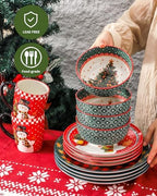 HASENSE Christmas Coffee Mugs Set of 6, 16oz Cups with Snowman Pattern - Image 7