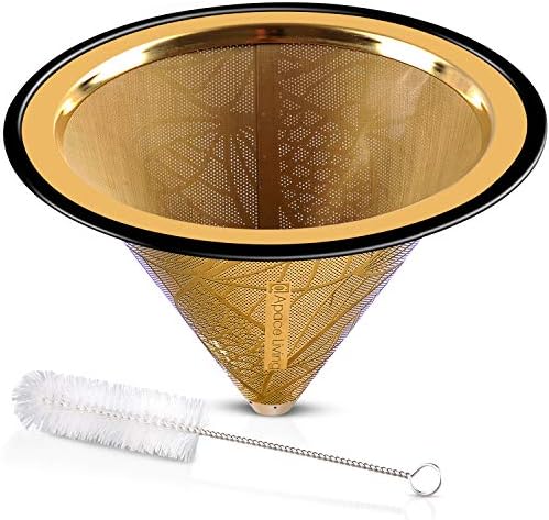 Gold - Coffee Filter Pattern #2 + Coffee Scoop (1 tbsp) - Image 3