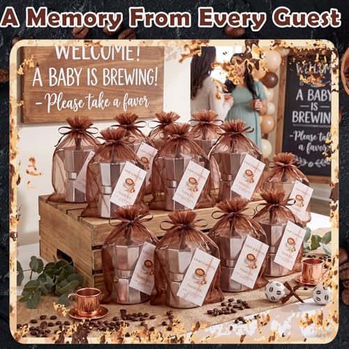 12 Set A Baby Is Brewing Baby Shower Party Favors Aluminum Moka Pot - Image 2