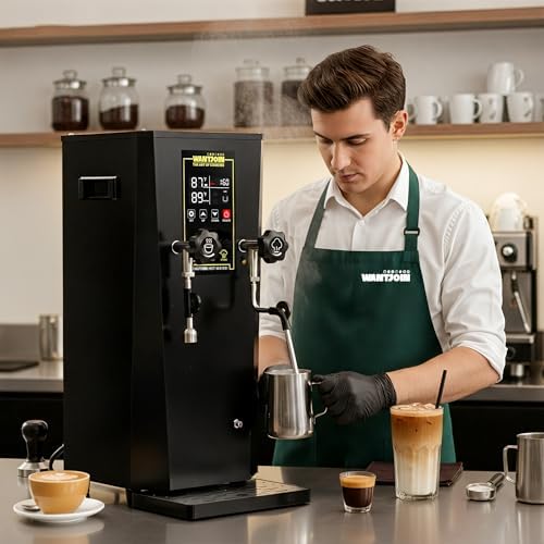 WantJoin 2000W Commercial Milk Frother & Beverage Warmer - Professional Milk Steamer Machine with LED Display Panel for Latte, Cappuccino, Coffee, Hot Chocolate and Milk Tea, Perfect for Cafes & Home - Image 2