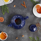 RSVP Large Stoneware 6-Cup Teapot, Blue - Image 3