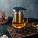 Elegant Glass Teapot with Built-In Tea Infuser & Stainless Steel Candle Warmer Base - 1000ml, Premium Gift Set for Tea Lovers, Perfect for Brewing and Keeping Tea Warm - Image 4