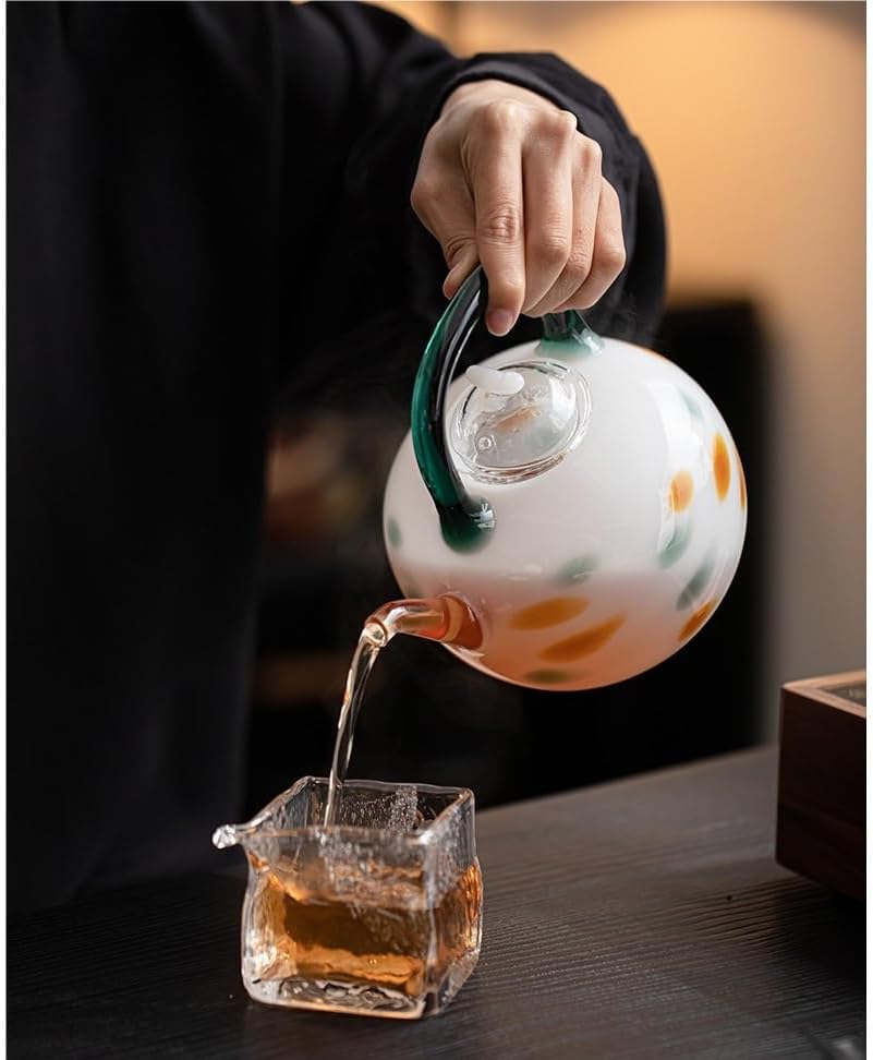 Tea Pot Handmade Heat-resistant Glass Teapot Household Teapot Teapot Kettle Electric Ceramic Stove Set Teapot for Infuser(B) - Image 7
