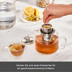 KARACA Kelly Midi Borosilicate Glass Teapot Set with Infuser, 2L Tea Kettle & 1L Teapot with Stainless Steel Strainer, Turkish Tea Maker for Loose Leaf and Herbal Tea, Dishwasher Safe - Image 7