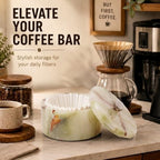 Marble Coffee Filter Holder 6 inch Handmade Green - Image 2